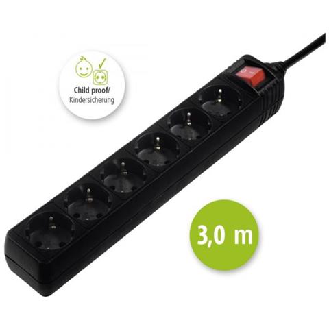 137265 Interno 6presa (e) Ac 3m Nero Prolunghe E Multiple - Foto 3