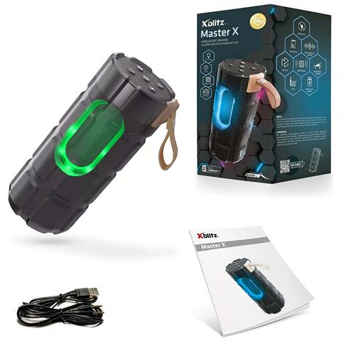 Altoparlante Senza Fili con Bluetooth Wireless Rgb Con Luce Colore Nero - Foto 6