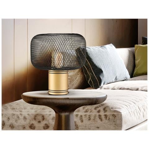 Lampada Da Tavolo Osiris 1l, Nero Oro - Foto 2