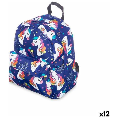 Zaino Scuola Unicorno Multicolore 28 X 12 X 22 Cm (12 Unità) - Foto 1