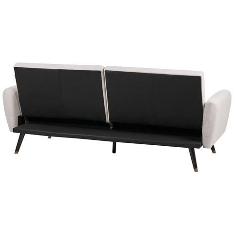 Divano Letto 3 Posti Vimmerby Tessuto Beige - Foto 2