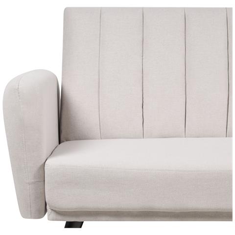 Divano Letto 3 Posti Vimmerby Tessuto Beige - Foto 12