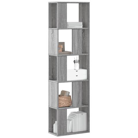 Libreria 5ripiani Grigio Sonoma 45x23,5x162,5 Legno Multistrato - Foto 1