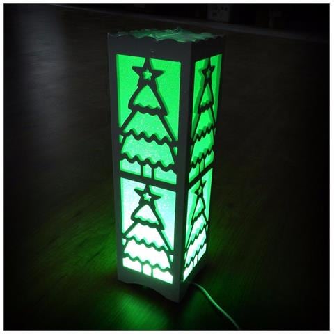 Lampada Da Tavolo Atmosfera Fantasia Albero Natale Verde Interruttore Alto 220v - Foto 1