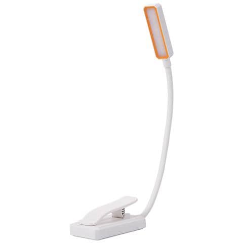 Lampada A Morsetto Pieghevole Con 10 Led, Lampada Da Lettura Perfetta Per Libri White - Foto 1