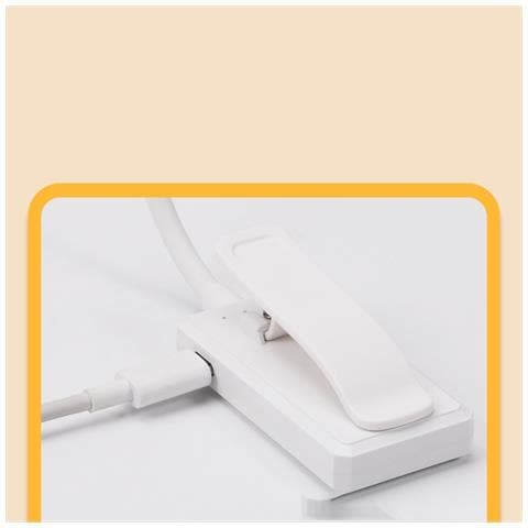 Lampada A Morsetto Pieghevole Con 10 Led, Lampada Da Lettura Perfetta Per Libri White - Foto 4