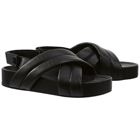 Schwarz Casual Open Sandals Sandali Pelle Scarpe Donna Nero Eu 38, 7-102950 0100 - Foto 1