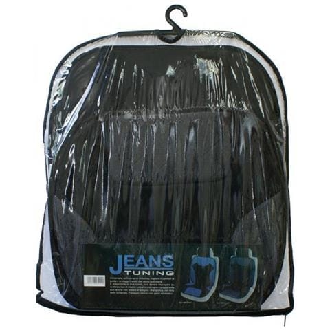 Coprisedile Anteriore Universale Jeans Tuning Grigio/nero - Foto 3