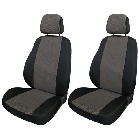 Serie Completa Coprisedili Fast&smart Tg. Speciale Tess. Misto Cotone Nero/antracite - Foto 2