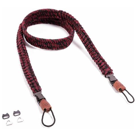 C-rope Traveler Tracolla Fotocamera Nylon Nero, Rosso - Foto 1
