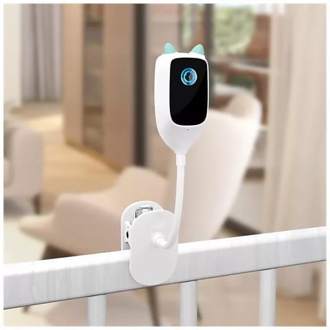 Telecamera Wifi Monitoraggio Bambini 2k / Full Hd 1080p. Pinza Di Fissaggio. Slot Per Sd. Rilevamento Del Movimento, Comunicazione A 2 Vie. - Foto 7
