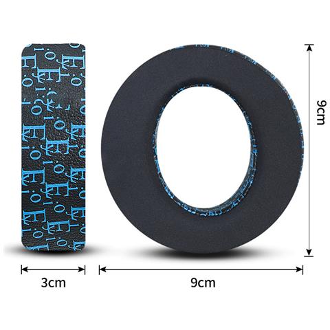 Cover Auricolari Rrescanti Per Sony Ps5 - Stampa Nero E Blu (confezione Da 2) - Foto 4