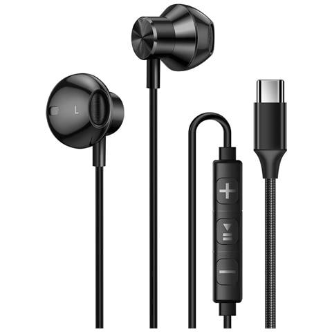 Auricolari In-ear Usb-c Magnetici Per Musica E Chiamate, Nero - Foto 1