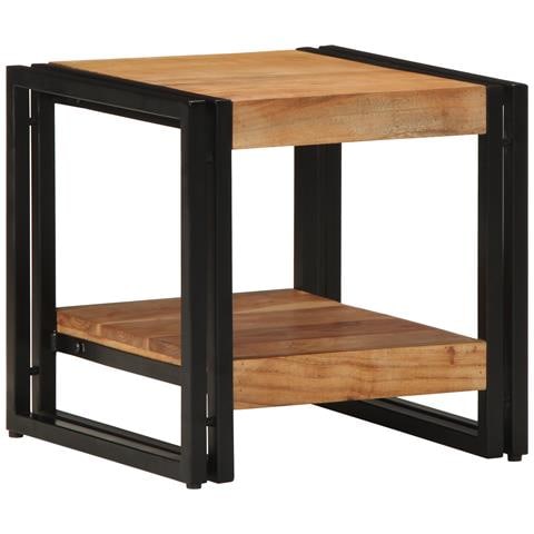 Tavolino da caffè 40x50x38 cm in legno massello di acacia - Foto 2