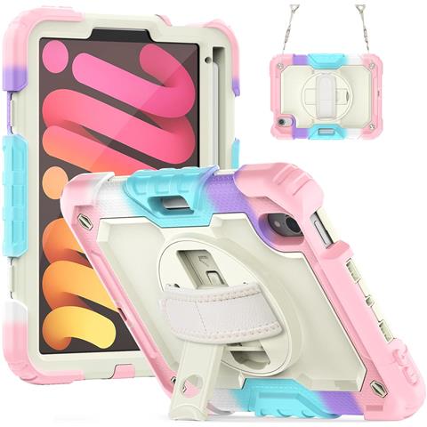 Custodia Per Ipad Mini 6 8.3"" Con Supporto E Tracolla Colorata - Foto 1