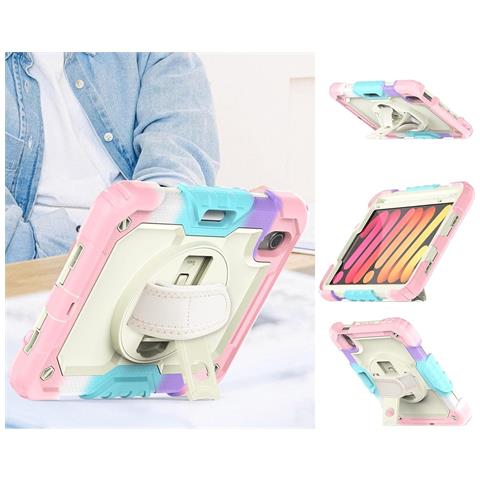 Custodia Per Ipad Mini 6 8.3"" Con Supporto E Tracolla Colorata - Foto 4