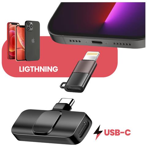 Set Di 2 Microfoni A Cravatta Wireless Usb-c Lightning Con Riduzione Del Rumore E Portata Di 20 M - Foto 2