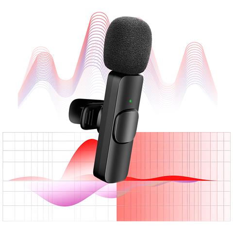 Set Di 2 Microfoni A Cravatta Wireless Usb-c Lightning Con Riduzione Del Rumore E Portata Di 20 M - Foto 5