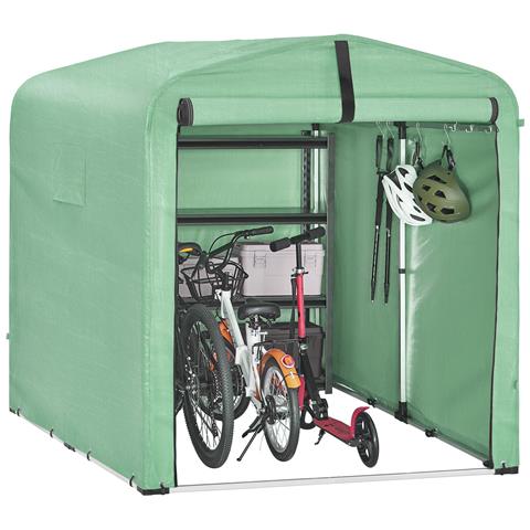 Capanno Da Giardino Verde Impermeabile Per Auto, Moto E Biciclette - Foto 1
