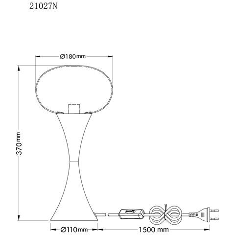 21027N lampada da tavolo E14 25 W - Foto 4