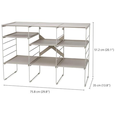 Scarpiera Grande Regolabile Level Plus Per Conservare Calzature Ripiani Regolabili Materiale Resistente Design Elegante Colore Naturale Facile Montaggio - Foto 2