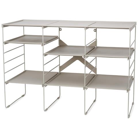 Scarpiera Grande Regolabile Level Plus Per Conservare Calzature Ripiani Regolabili Materiale Resistente Design Elegante Colore Naturale Facile Montaggio - Foto 1