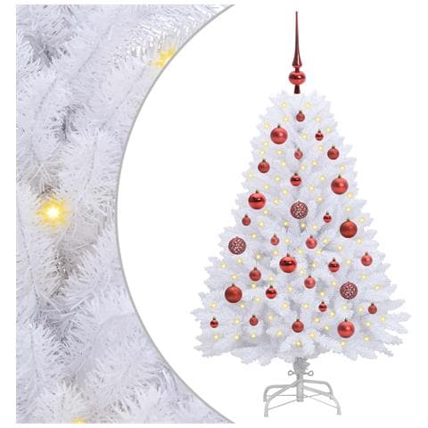 Albero di Natale Artificiale con Rami Pieghevoli Bianco 120 cm - Foto 1