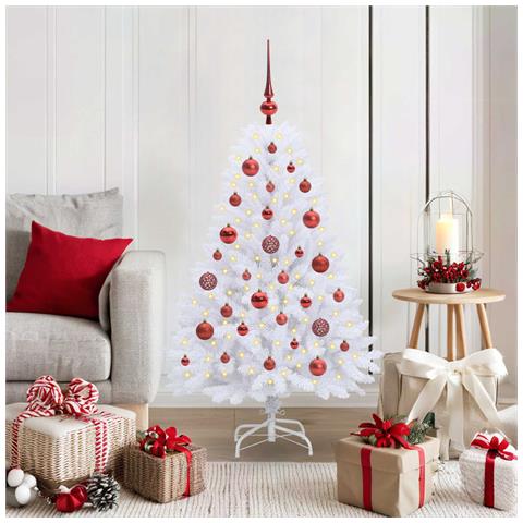 Albero di Natale Artificiale con Rami Pieghevoli Bianco 120 cm - Foto 2