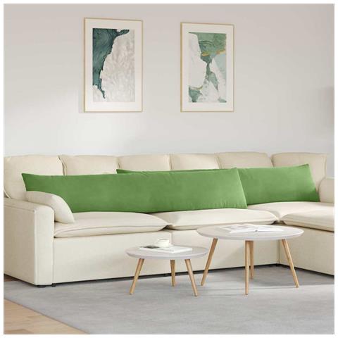 Cuscini da Divano 2 pcs Verde chiaro 200 x 40 cm - Foto 2