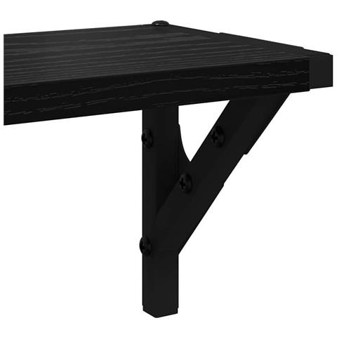 Scaffali da parete 2 pcs Rovere Nero 60 x 15 x 15,5 cm - Foto 9