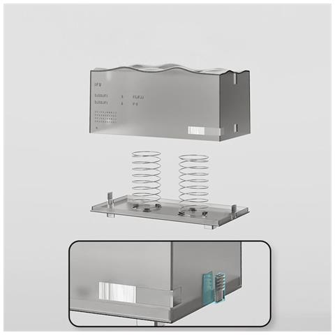Elegante Portafazzoletti A Forma Di Iceberg Galleggiante - Dispenser Di Carta In Pet E Metallo Transparent - Foto 2