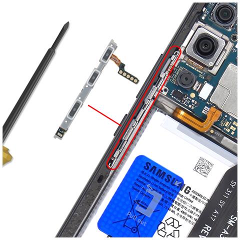 Cavo Flessibile Di Ricambio Per Pulsante Di Accensione + Volume Per Galaxy A54 / A34, Bianco - Foto 2