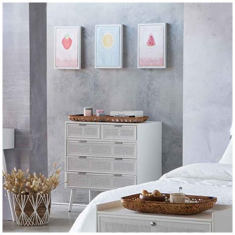 Cassettiera In Legno E Rete Bianca 80x39,5x81h - Foto 2