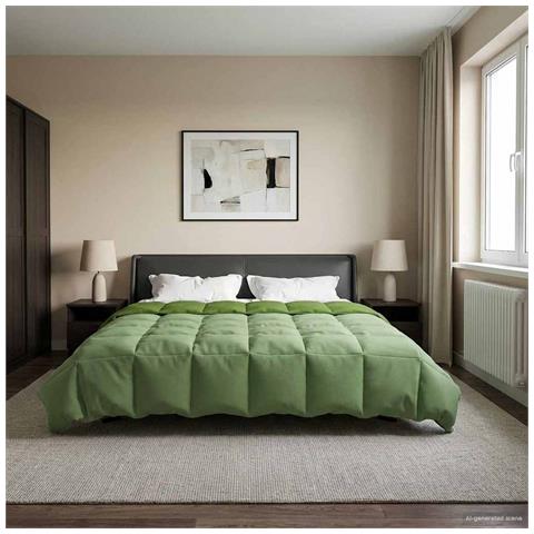 Piumone Completo Annuale Verde 200 x 220 cm Microfibra - Foto 2
