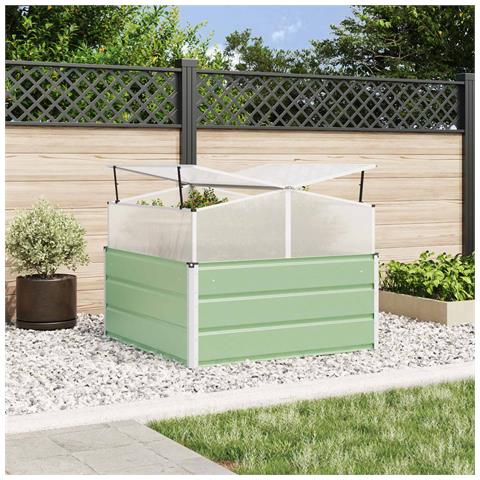 Fioriera Verde Pastello 100 x 100 x 77 cm Acciaio zincato - Foto 2
