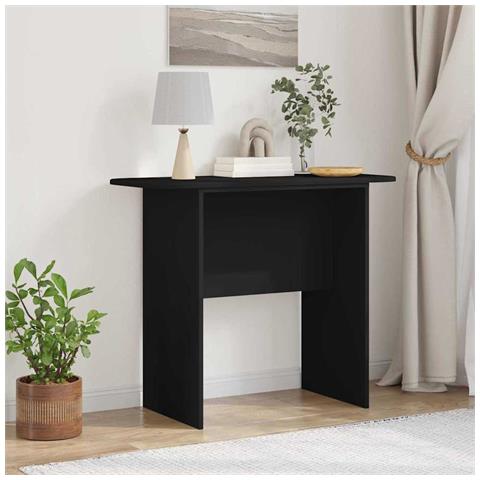 Tavolo consolle Nero 93 x 40 x 75 cm Legno multistrato - Foto 2