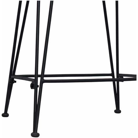 Sgabello da bar 2 pcs Nero 44 x 45 x 76 cm Rattan e acciaio - Foto 8