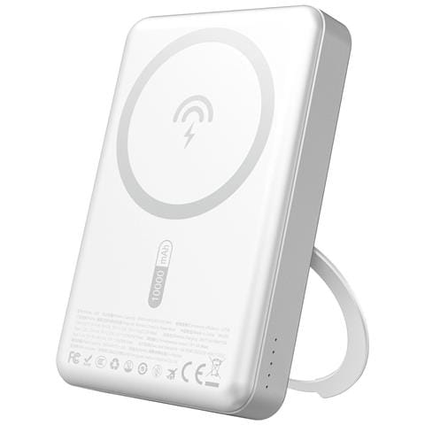 Batteria Esterna Magnetica Argento Con Supporto, 10000 Mah - Foto 1