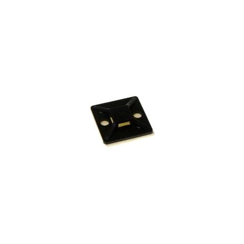 basette adesive 20x20mm per fascette da 4,8mm, colore nero, 10pz - Foto 1