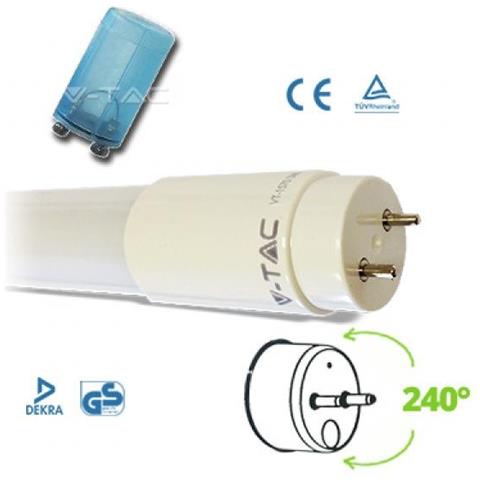 Neon A Led Tubo 60 Cm 10w T8 G13 Smd Luce Fredda 6400k Vt-6072 6231 - Foto 3