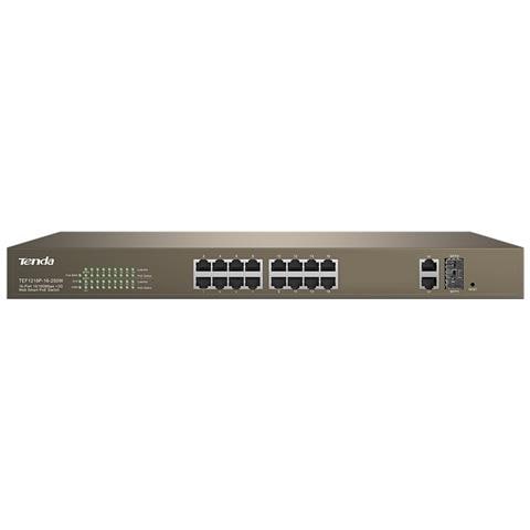Switch Serie TEF12 con 16 Porte Gigabit Ethernet 10/100 / 2 Gigabit Web Smart PoE - Foto 1