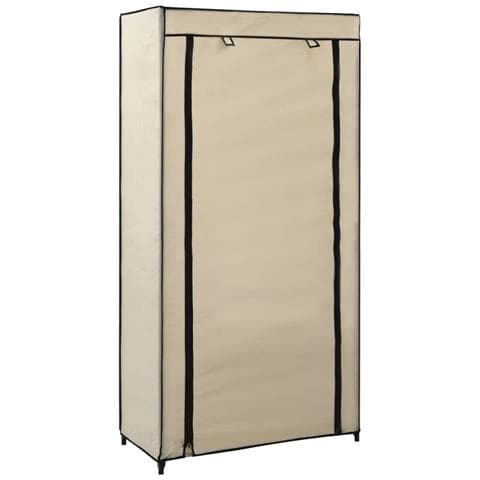 Scarpiera Con Rivestimento In Tessuto Crema 58x28x106 Cm - Foto 1