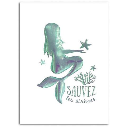 Sotto Il Mer, Trasferimento Tessile 15 X 21 Cm, Sirena Iridata, Multicolore, Non Applicabile. - Foto 3