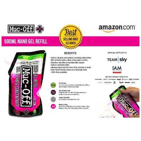 Muc-off Bike Cleaner Concentrato 500 Ml - Veloce-azione Biodegradabile Nano Gel Refill - Miscele Con Acqua Per Fare Fino A 2 Litri Di Bike Wash - Foto 4