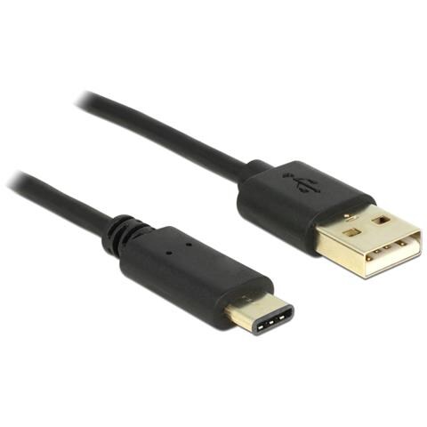 2m, USB2.0-A / USB2.0-C 2m USB A USB C Nero cavo USB - Foto 1