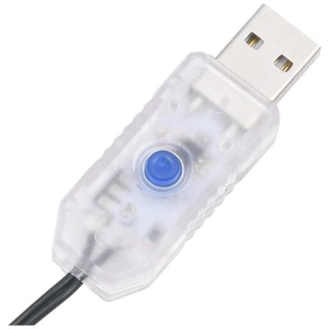 Stringa di Luci LED con 400 Luci LED Bianco Caldo 7,4 m in PVC - Foto 2