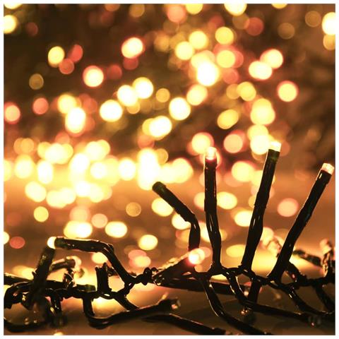 Stringa di Luci LED con 400 Luci LED Bianco Caldo 7,4 m in PVC - Foto 6
