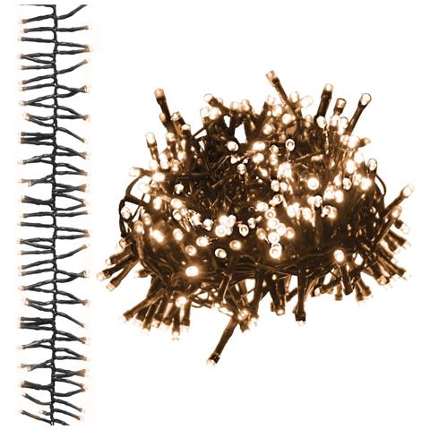 Stringa di Luci LED con 400 Luci LED Bianco Caldo 7,4 m in PVC - Foto 1