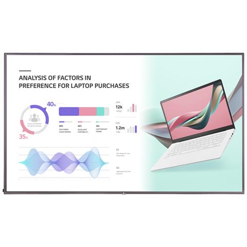 75UH5J-M Pannello piatto per segnaletica digitale 190,5 cm (75") LCD Wi-Fi 500 cd /m² 4K Ultra HD Nero Web OS 24/7 - Foto 1