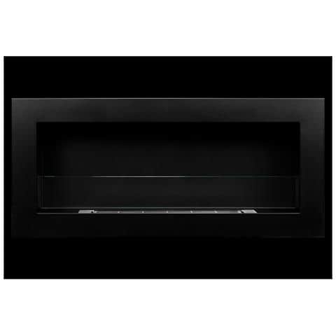 Camino A Bioetanolo Da Parete O Incasso Livorno Nero L 90 X P 12 X H 40 Con Vetro - Foto 6